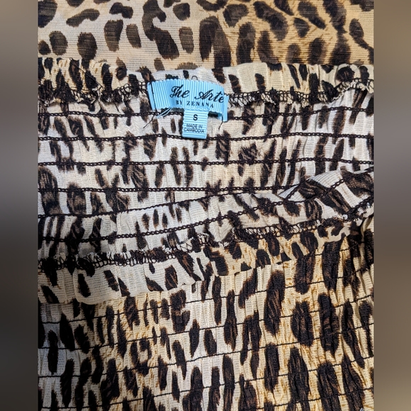 The Arte by Zenana leopard strapless swimsuit coverup - Picture 3 of 3